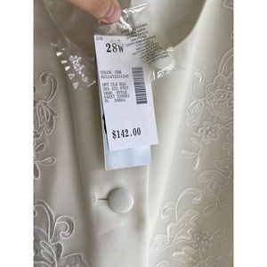 NWT Emily Jacket/Blazer Formal 28W Cream Faux Pearls Flowers Wedding mp$142